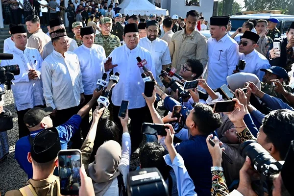 Presiden Prabowo Subianto menyampaikan ucapan Idulfitri sekaligus apresiasi atas percepatan pemulihan pascabencana banjir di wilayah Aceh Tamiang, Provinsi Aceh (Dok : Ist).
