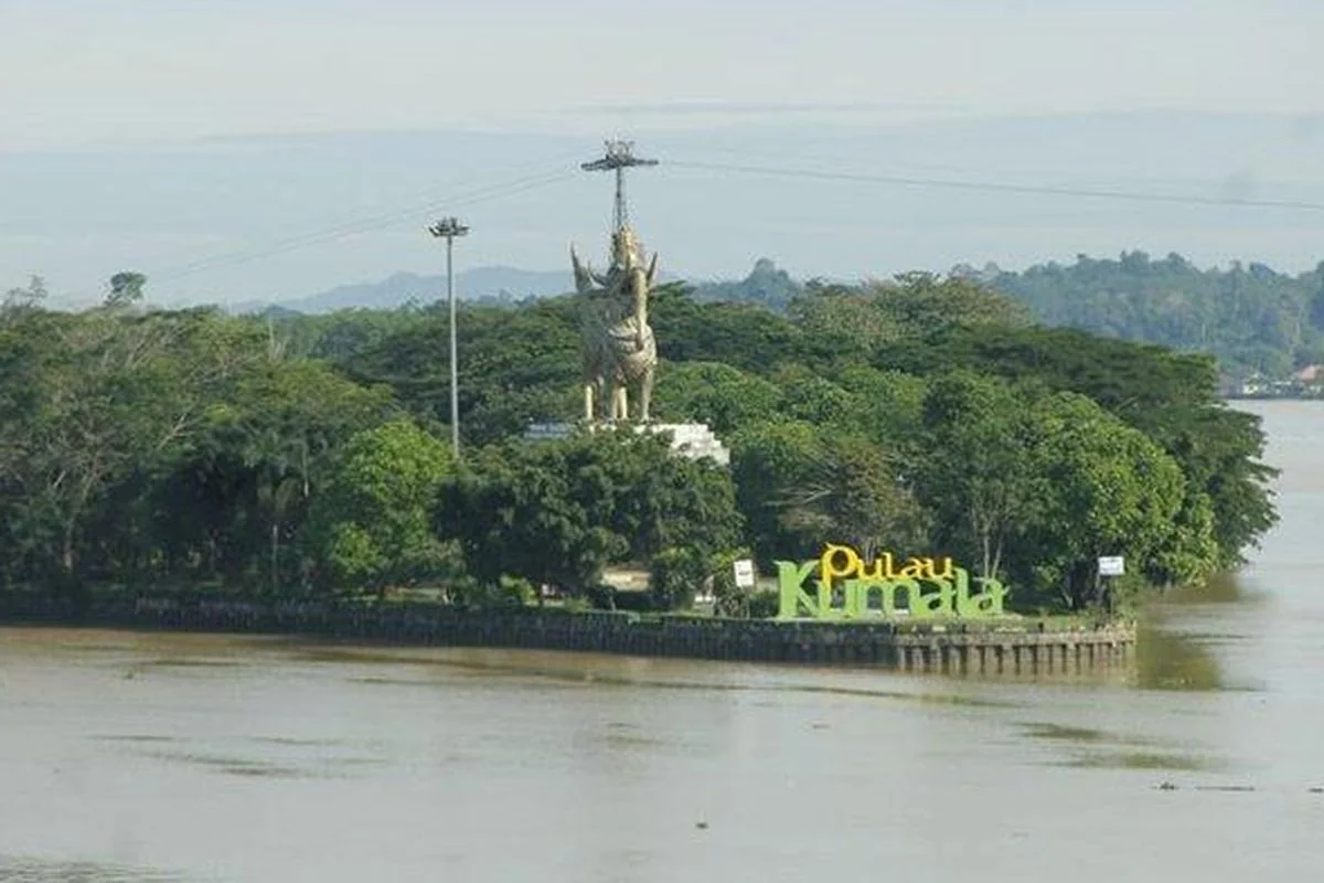 Pulau Kumala yang terletak di Kalimantan Timur. DOC: (TRIBUNKALTIM/JINOPRAYUDIKARTONO)