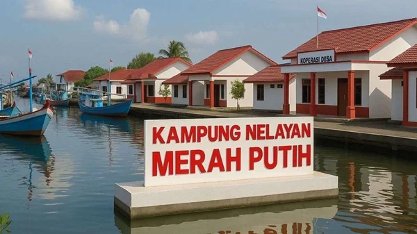 Ilustrasi kampung nelayan merah putih (Dok : Int).